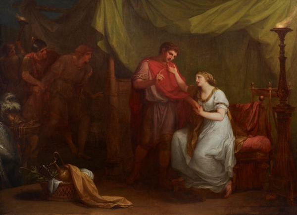 After conservation - Diomedes and Cressida by Angelica Kauffman, NTI Matthew Hollow (1).jpg