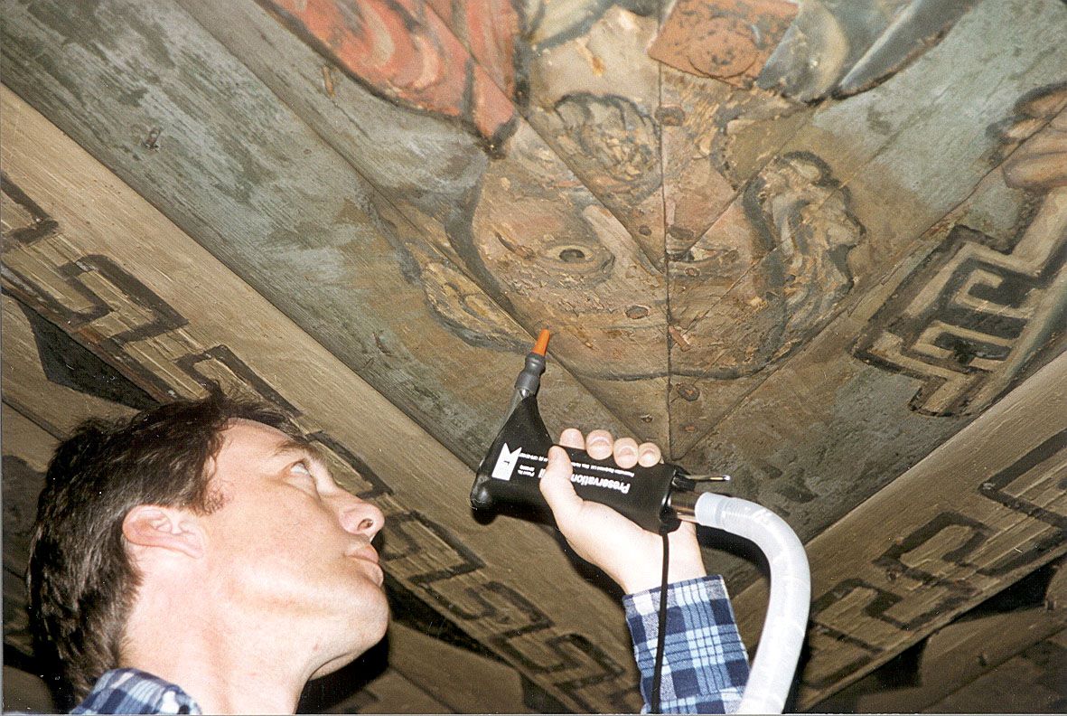 1999 c. Peterborough Cathedral Nave ceiling c. 1999.jpg